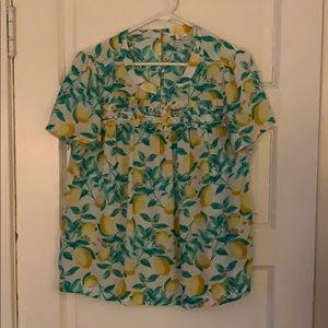 Lemon print blouse